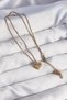 Stylish 316L Steel Gold Color Heart Model Love Necklace Teachers Mothers Valentine's Day Gift - 2