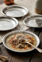 Sultan 6 Pieces Kelle Paça Plate 19 cm Silver Round Serving Presentation Dinner Plate Steel Soup Bowl - 2