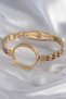 Stylish 316L Steel Gold Color Barley Processing Openable Bell Model Women's Handcuffs Teachers Mothers Lovers - 3