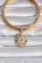 Stylish Brass Gold Color Evil Eye Beaded Fringed Star Figure Ajda Charmteachers Mothers Valentine's Day - 2