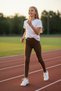 Girl's Modal Brown Anti-Sweat Flexible Daily Walking Running Sports Tights - 2