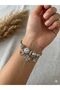 Silver Multi-Colored Charm Steel Bracelet - 2