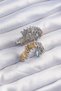 Stylish Brass Gold Silver Color Serrated Heart Earrings Teachers Mothers Valentine's Day Gift - 2