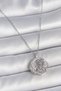Stylish 316L Steel Silver Color Chain Moon Sun Model Zircon Stone Detail Women's Necklace Teachers Mothers Love