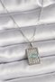Stylish 316L Steel Silver Color Chain Eye Embroidered Medallion Model Women's Necklaceteachers Mothers Lovers