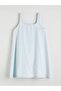 Lcw Vision Square Neckline Stoned Strap A-Line Mini Jean Dress - 6