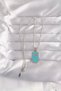 Stylish 316L Steel Silver Color Blue Enamel Tarot Pendant Teachers Mothers Valentine's Day Gift - 2