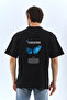 Patterned Unisex Casual Style Black Dark Edition Abstract Oversize T-Shirt