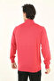 Soft Textured Men's Warm Pink Half-Throat Cotton Thin Weave, Long Sleeve Comfortable Regular Ka - 3