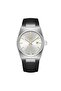 Vintage Design Men's Wristwatch |   39mm Steel Case, Black Leather Strap, Gray Dial - 6