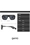 Guus Black Uv400 Protected Ultra Light Unisex Sunglasses with Gold Detail - 5