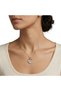 Zircon Stone Heart Necklace Women's Stainless Steel Shiny Stone Stylish Elegant Necklace - 3