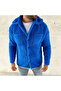 Soft Plush Men's Warm Cobalt Blue Buttoned Fleece Cardigan Shirt - 3