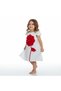 Girl's Rose Detailed Short Sleeve Evening Dress - 5