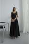 Black Polka Dot Dress with Back Tie Detail - 7