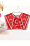 Turkish Flag Moon and Star Patterned Children's Collar Scarf - Multi-Purpose Children's Shoulder Shawl - 2