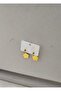 Women's Gold Pearl-Studded and Zircon Stone Star Dangle Enamel Earrings - 4