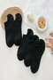 6 Pairs of Women's Black Stylish Striped Comfortable Sneaker Socks - 6