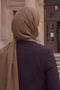 Women's Rami Natural Shawl Plain Minimal Shawl Lightweight Breathable Hijab Shawl - 4