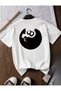 Black billiard printed premium oversize t-shirt