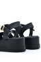 Nvl 402 Cross-Strapped Adjustable Wedge Heeled Sandals - 4