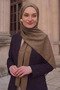 Women's Rami Natural Shawl Plain Minimal Shawl Lightweight Breathable Hijab Shawl - 3