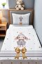 Little Rabbit Patterned Single Baby Kids Pique Set with Bow - 2