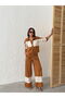 Lace Detailed Suede Look Women's Shirt Jacket - Tan |   F1957 - Tan - 3