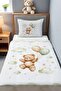 Flying Teddy Bear Patterned Single Baby Kids Pique Set - 2