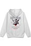 Women's / Men's Semi Oversize Hooded Sweatshirt Angel Back Printed White Hoodie 1195