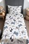 Virtual Game World Patterned Bedspread and Pillowcase
