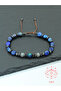 Certified Aa+ Azurite and Malachite Mix, Aa+ Labradorite, Lapis and Hematite Natural Stone Men's Bracelet - Aries Zodiac Sign