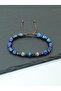 Certified Aa+ Azurite and Malachite Mix, Aa+ Labradorite, Lapis and Hematite Natural Stone Men's Bracelet - Aries Zodiac Sign - 5