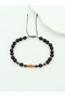 Certified Amber, Magnetite, Matte Onyx, Lal and Bronze Hematite Men's Bracelet - Capricorn Zodiac Sign - 4