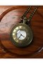 Vintage Roman Numeral Engraved Pocket Watch & Nostalgic Gift Antique Themed Watch with Metal Chain - 2