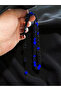 Handcrafted Barley Cut Powdered Amber Prayer Beads Blue Black Moire Prayer Beads - 4