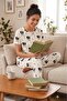 Lunawear Panda Patterned Short Sleeve Women's Pajama Set - 2