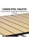 Folding Camping Table Carbon Steel Portable Outdoor Table for Picnic BBQ Fishing Easy Setup - 4