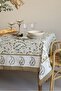 Beige Border Paisley Cotton Tablecloth-Msor013 - 3