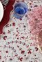 Burgundy Border Paisley Cotton Tablecloth-Msor014 - 3
