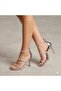 (Dekas) Women's Three-Piece Heeled Shoes Silver - 3