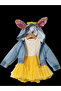 FUNNY BUNNY DRESS AND DENIM JACKET - YELLOW