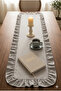 Ruffled Natural Gray Runner