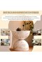 Round End Table Marble Look Side Table Modern Small Coffee Table for Living Room - 6