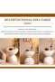 Round End Table Marble Look Side Table Modern Small Coffee Table for Living Room - 4