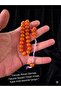 Güleç Natural Stone Omari Master Signed German Crushed Stone Prayer Beads - 9.30X11.30 mm Flat Sphere Cut
