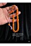Güleç Natural Stone Omari Master Signed German Crushed Stone Prayer Beads - 9.30X11.30 mm Flat Sphere Cut - 6