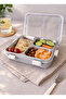 3-Compartment Steel Lunch Box – Adult Nutrition Container, Leak-Proof Lunch Box, Large Size - 2