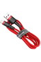 Cablu Cafule Cablu USB Lightning 2.4A 1m (negru+rosu) - 3