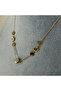 Gold Color Steel Necklace with Charms